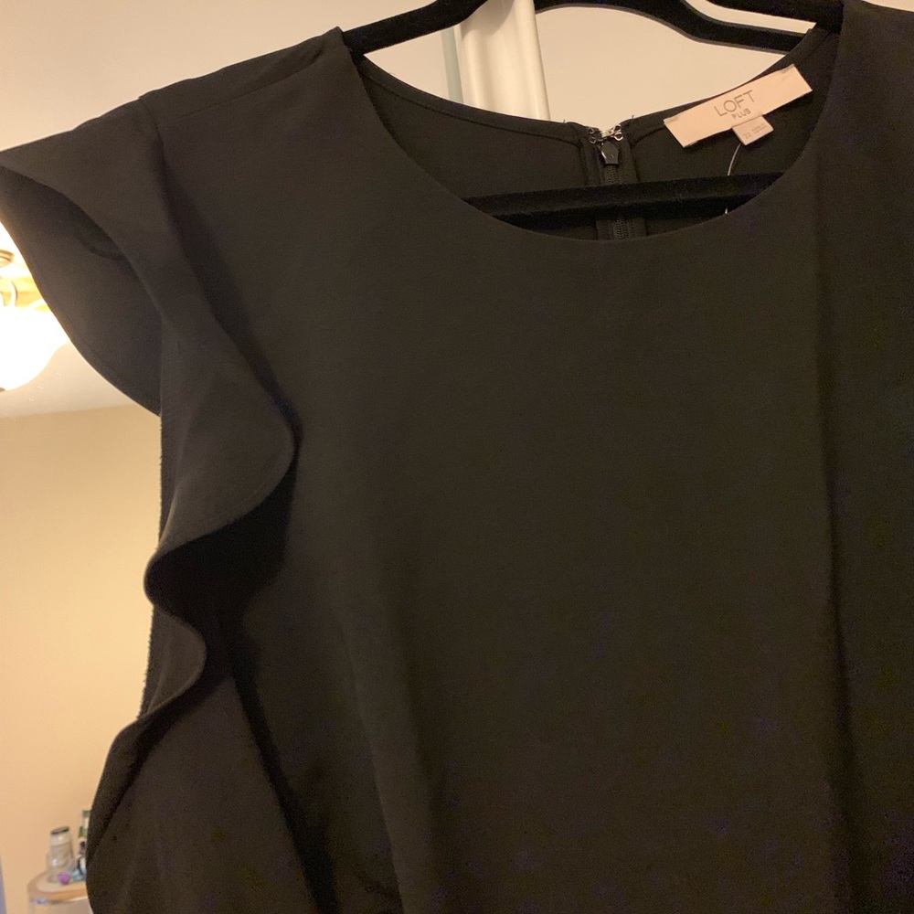 Loft Plus Flutter Sleeve Dress